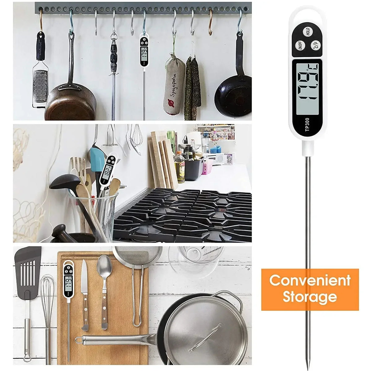 Stainless Steel Probe Type Household Food Thermometer Pen Type Milk Temperature Cooking Food Thermometer